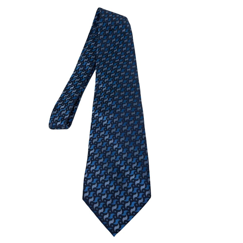 Marzullo Custom 7 Folds Silk Tie Made in Italy Luxury Blue Old Money Classic
